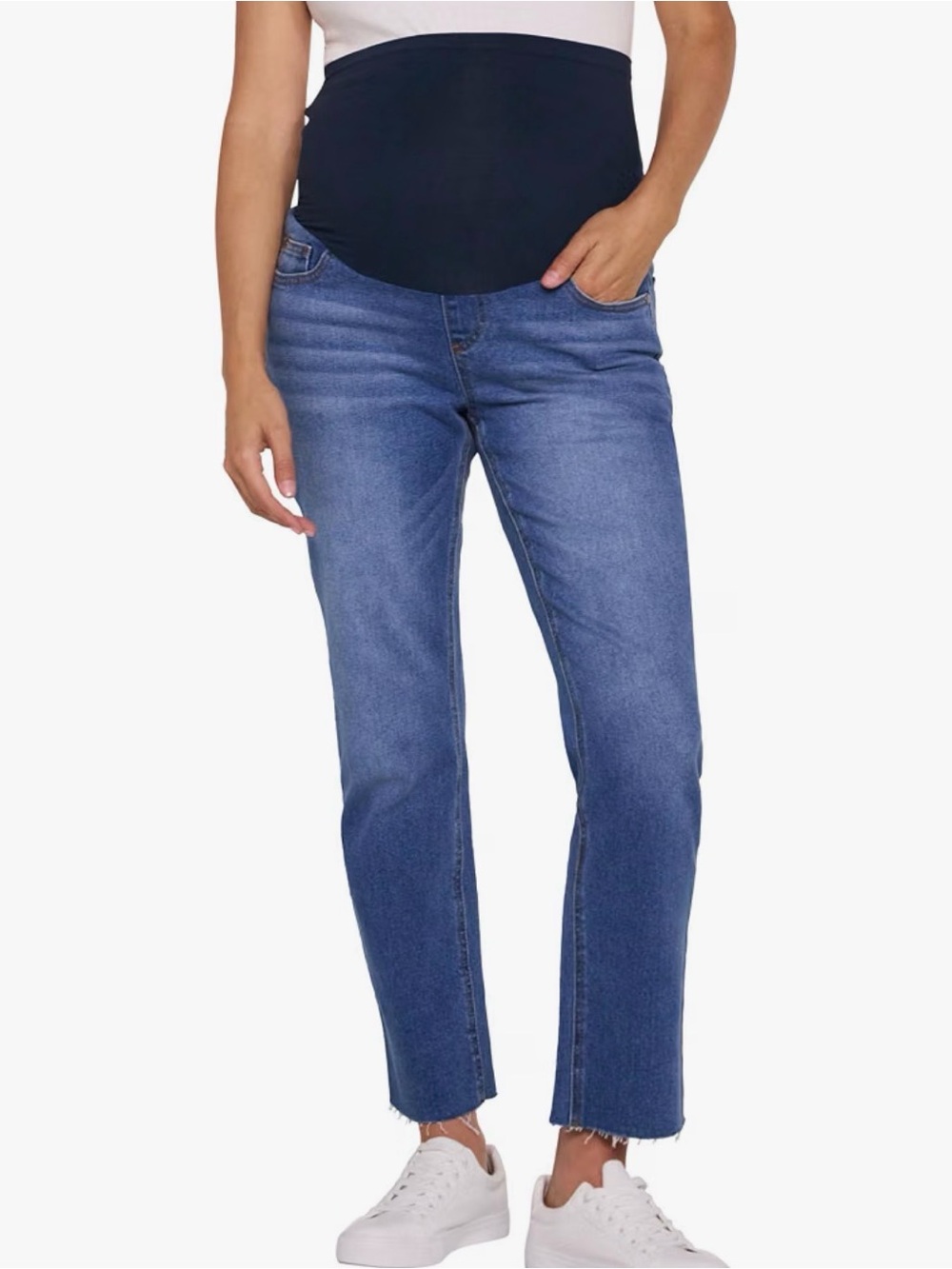 Motherhood maternity  Straight-Leg Jeans in Medium Blue